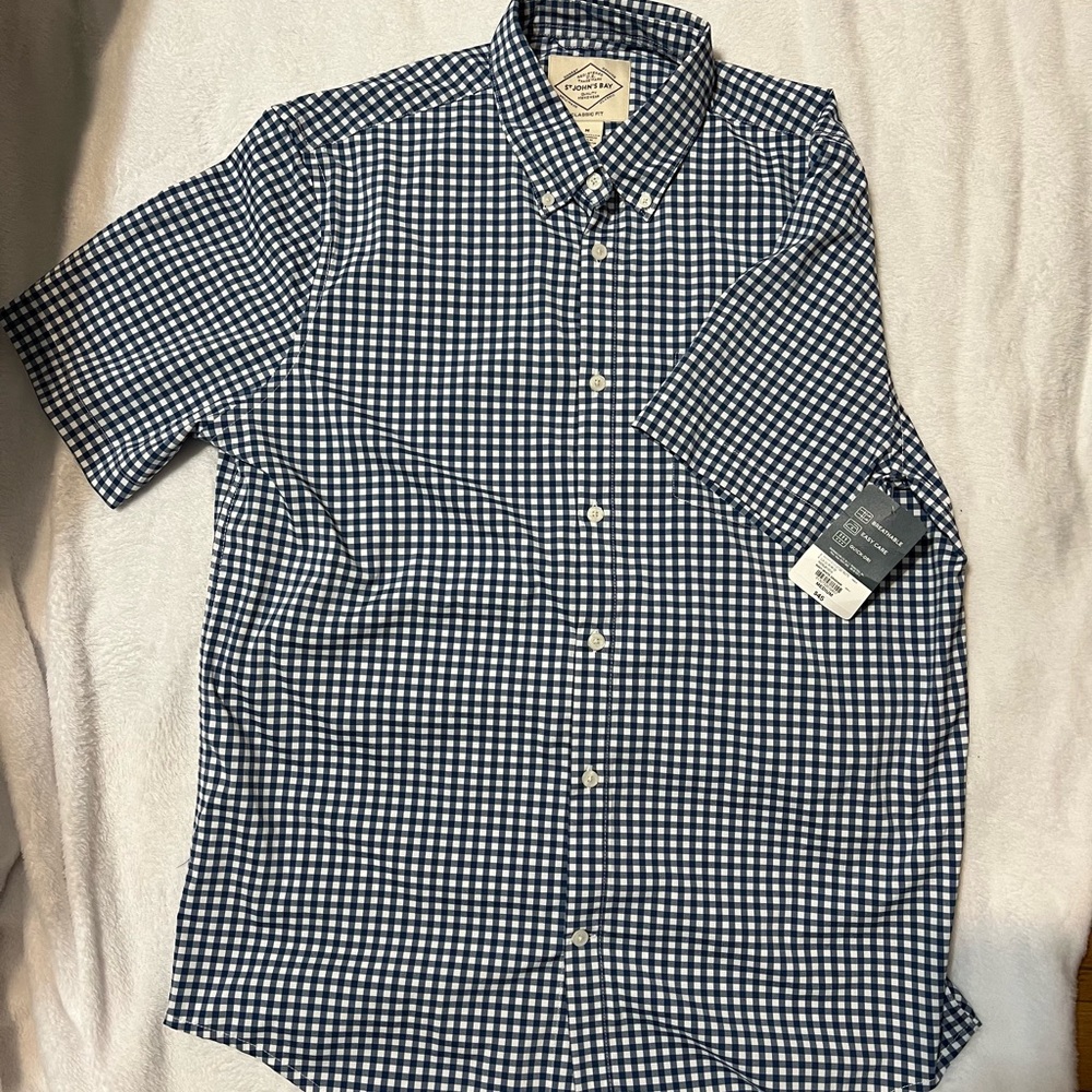 Men’s short sleeved checked shirt